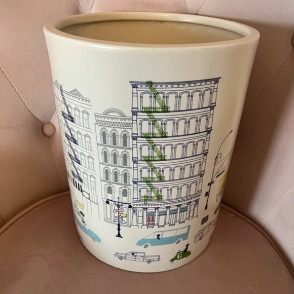 kate spade about town bathroom set waste basket toothbrush holders *PLEASE READ* - Picture 15 of 15